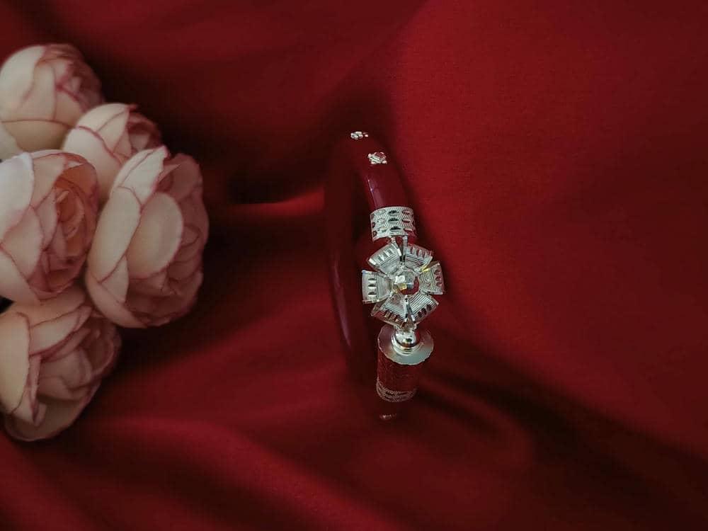 Gahenaz Silver Chandrima Pola Red Size 2.5 view 2