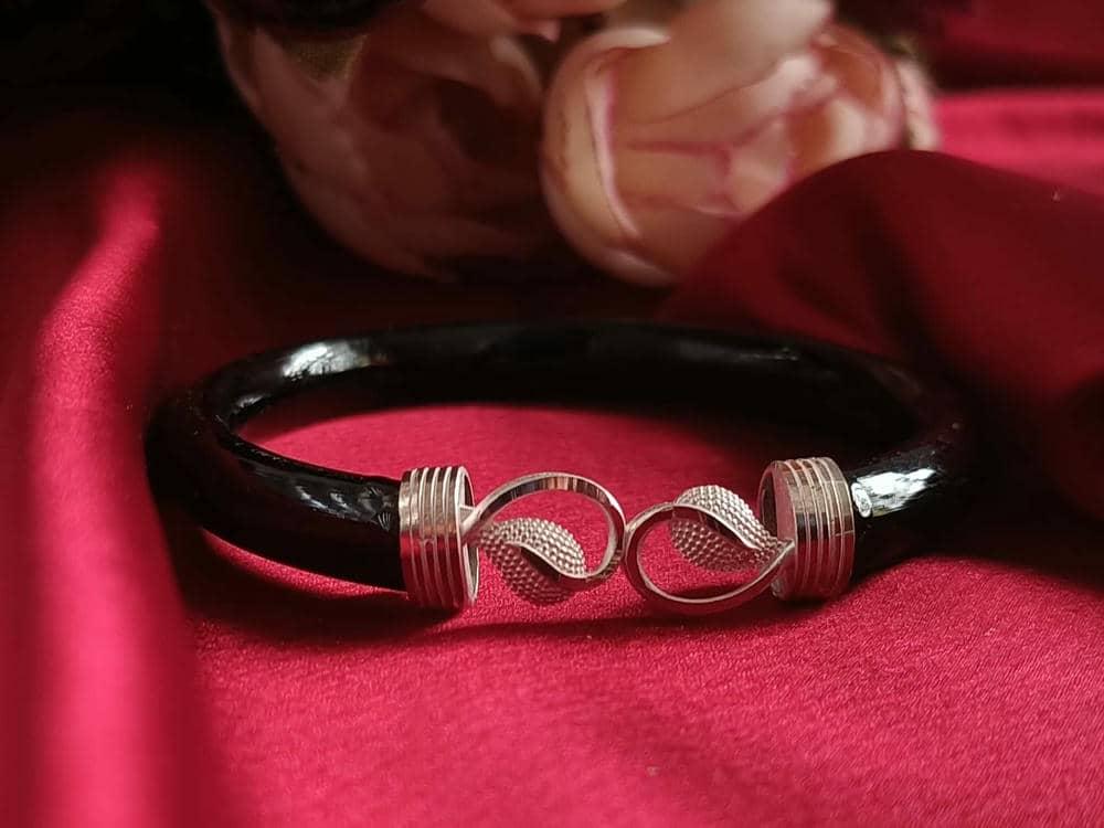 Gahenaz Silver Bracelet Pola Pata Bahari Size 2.6 view 2