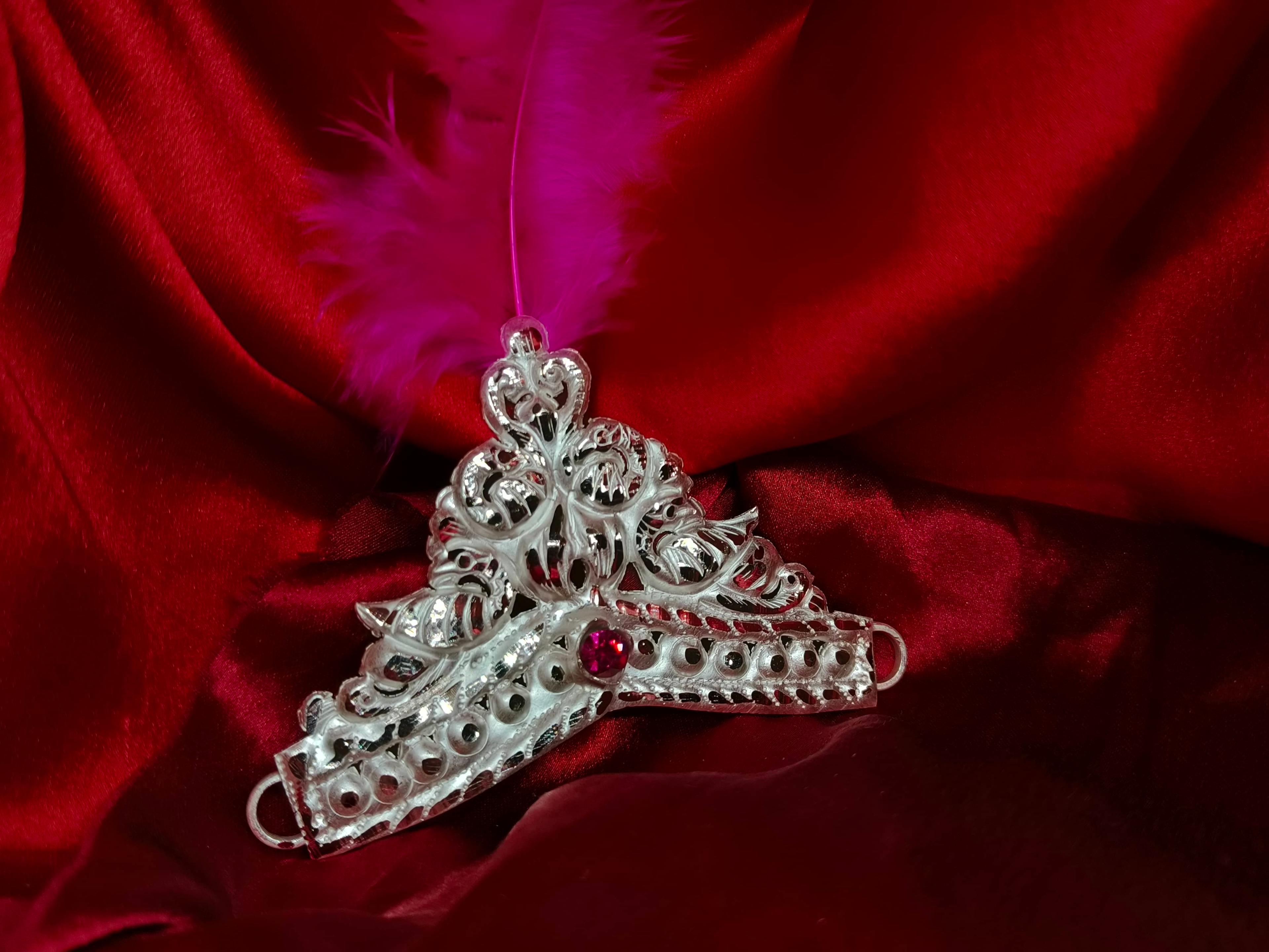 Gahenaz Silver 3inch Mukut / Crown for 5-6size Dev / Devi / God / Idols view 5