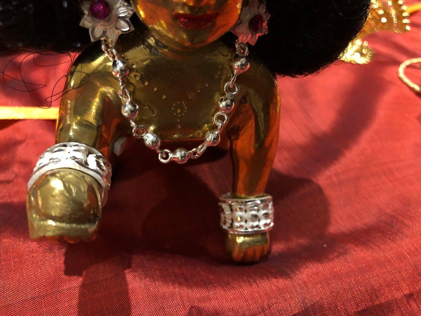 Gahenaz Silver Bangle/Chur for God/ Goddess/Idol/ Laddugopal