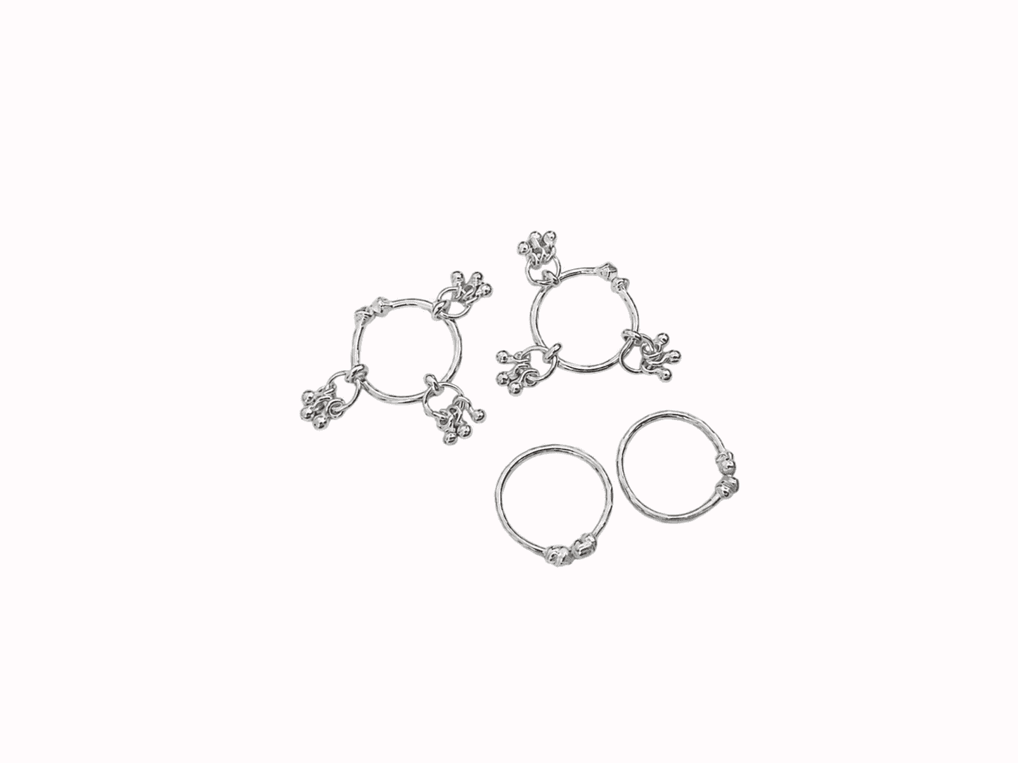 Gahenaz Silver Bangle Anklet Combo for Idol / Laddu Gopal