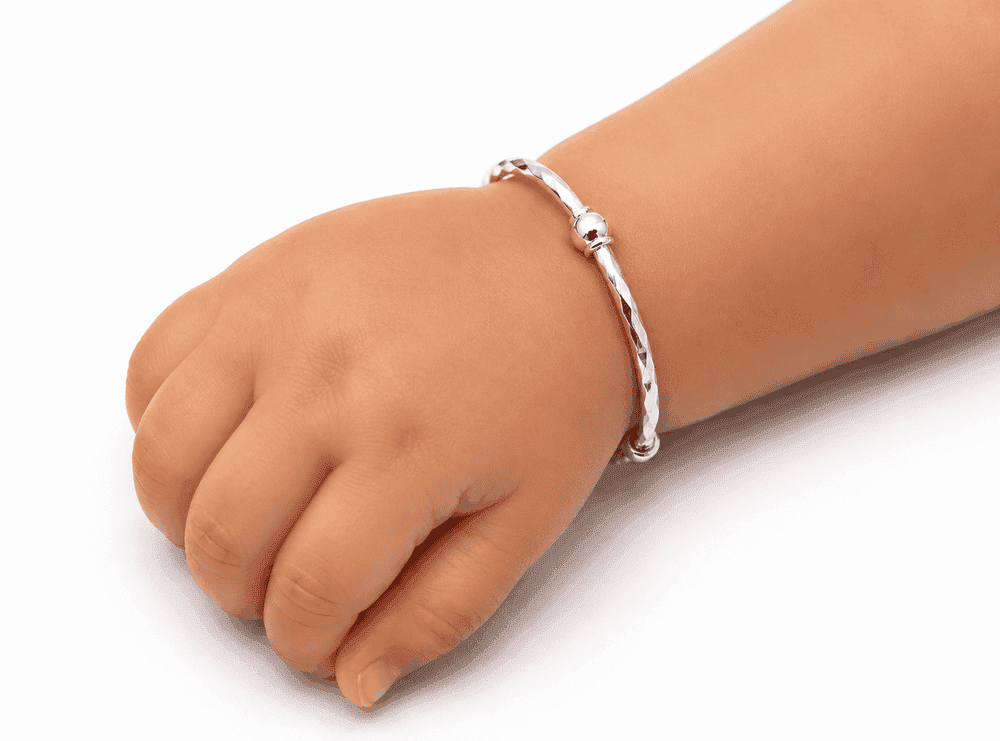 Gahenaz Silver Baby Bangle view 4