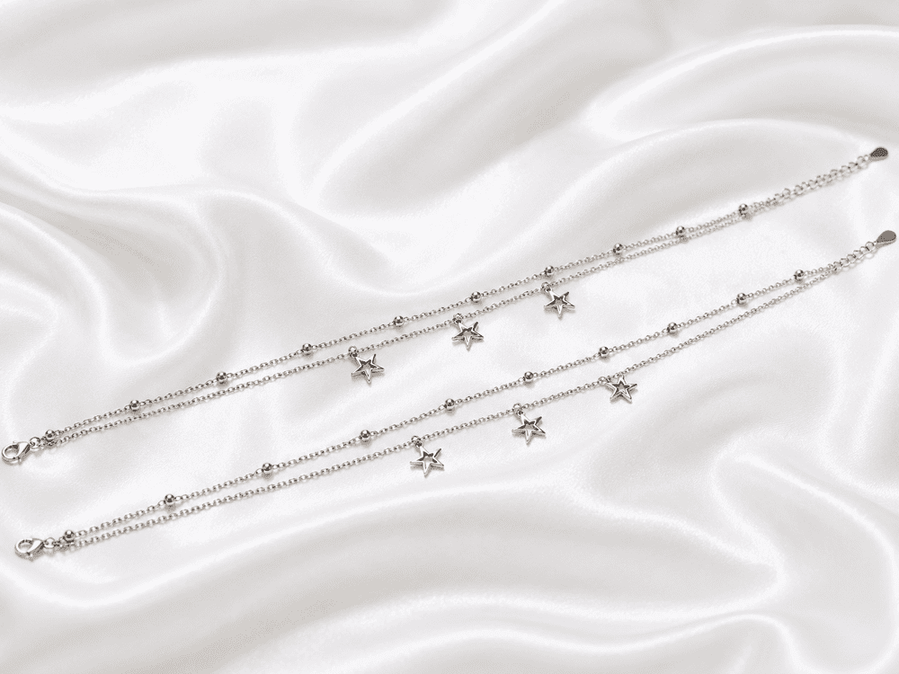 Double layer Star anklet /Payel view 2