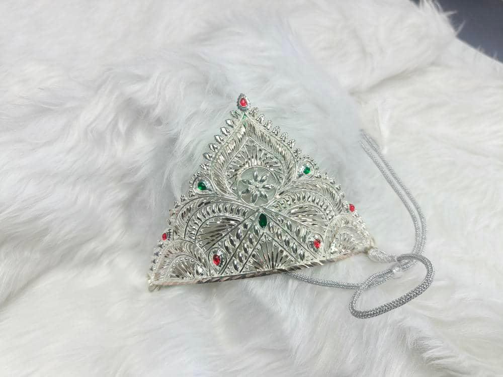 Silver Fancy Mukut view 6