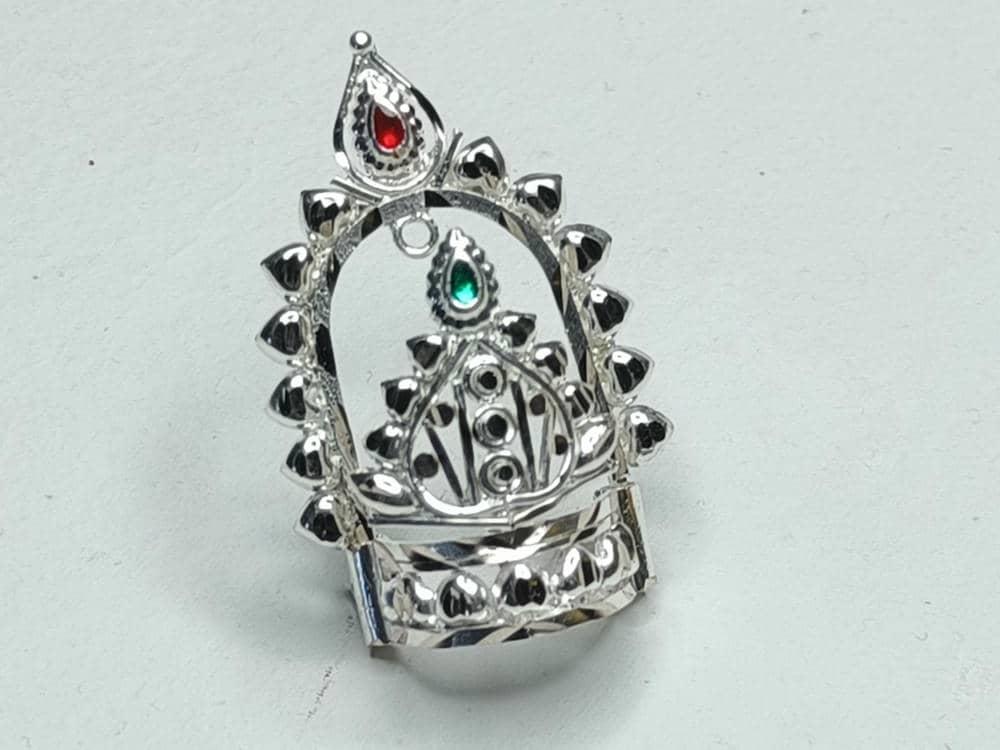 Gahenaz Silver Raj Mukut for Krishna/ Bal Gopal /Deity Crown