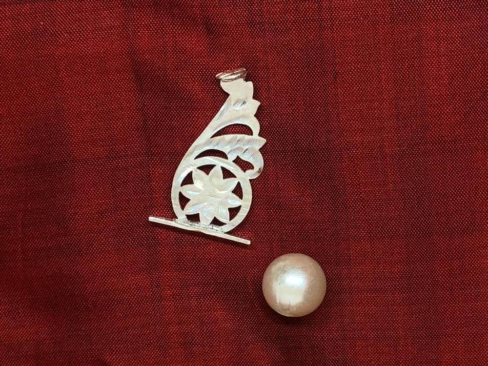 Silver Sindoor Kathi/ stick, Applicator/Tipkathi/Kumkum Bindi stick view 6