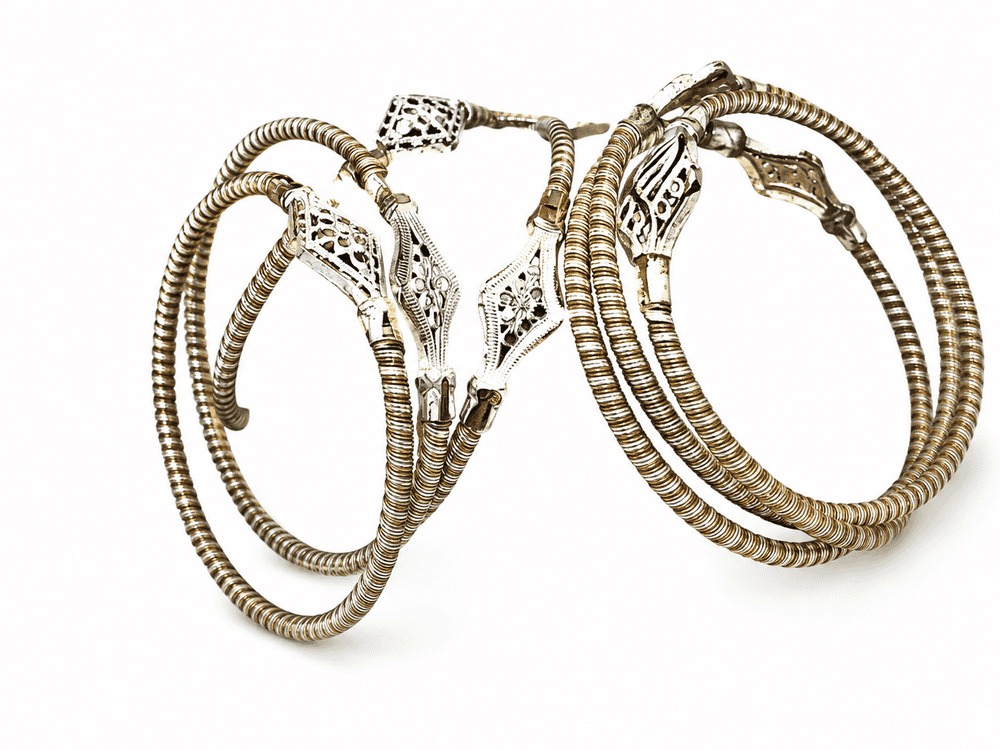 Madhumanti Twisted Loha / Noa / Silver Copper (tama) Metal Bangle / লোহা / নোয়া