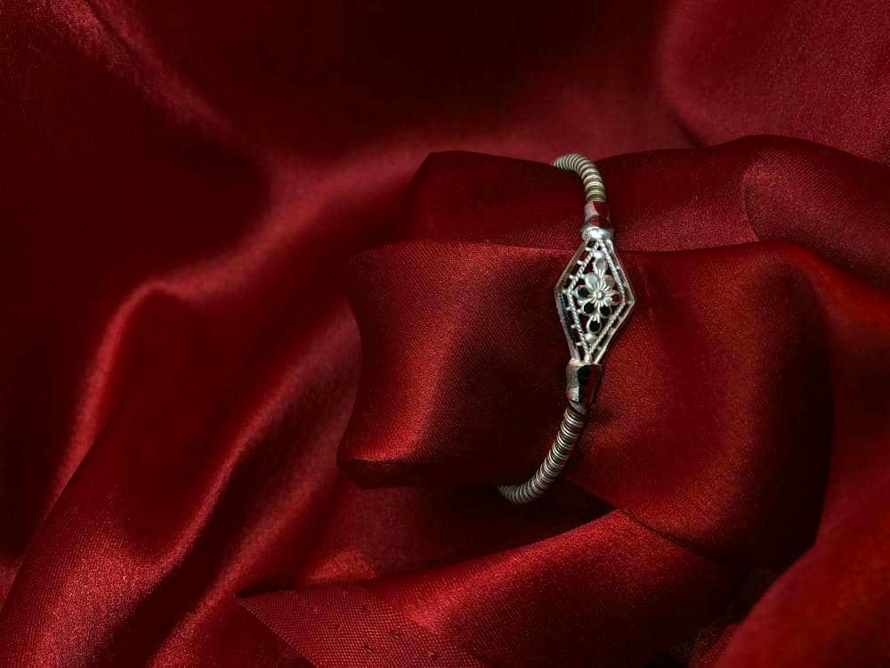 Madhumanti Twisted Loha / Noa / Silver Copper (tama) Metal Bangle / লোহা / নোয়া view 6