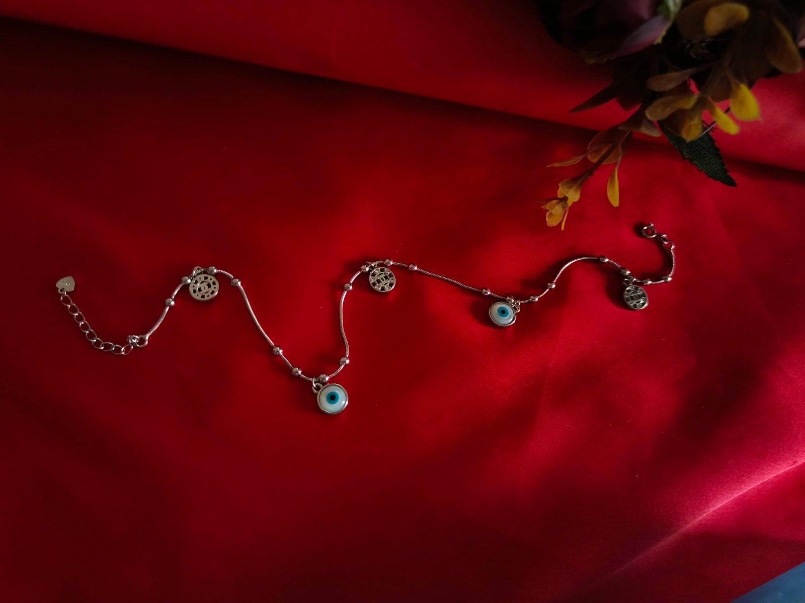 Blue Evil Eyes Anklet view 4