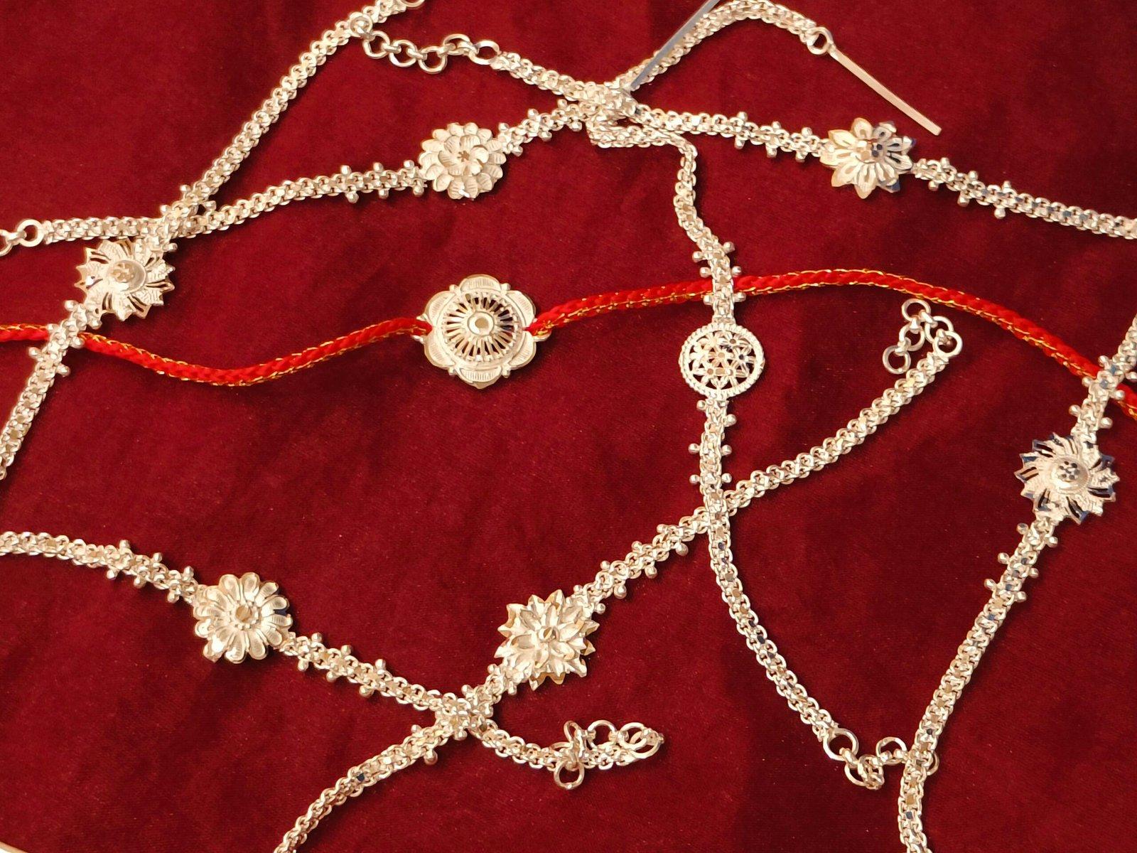 Gahenaz Silver Bracelet Rakhi Shimul view 3