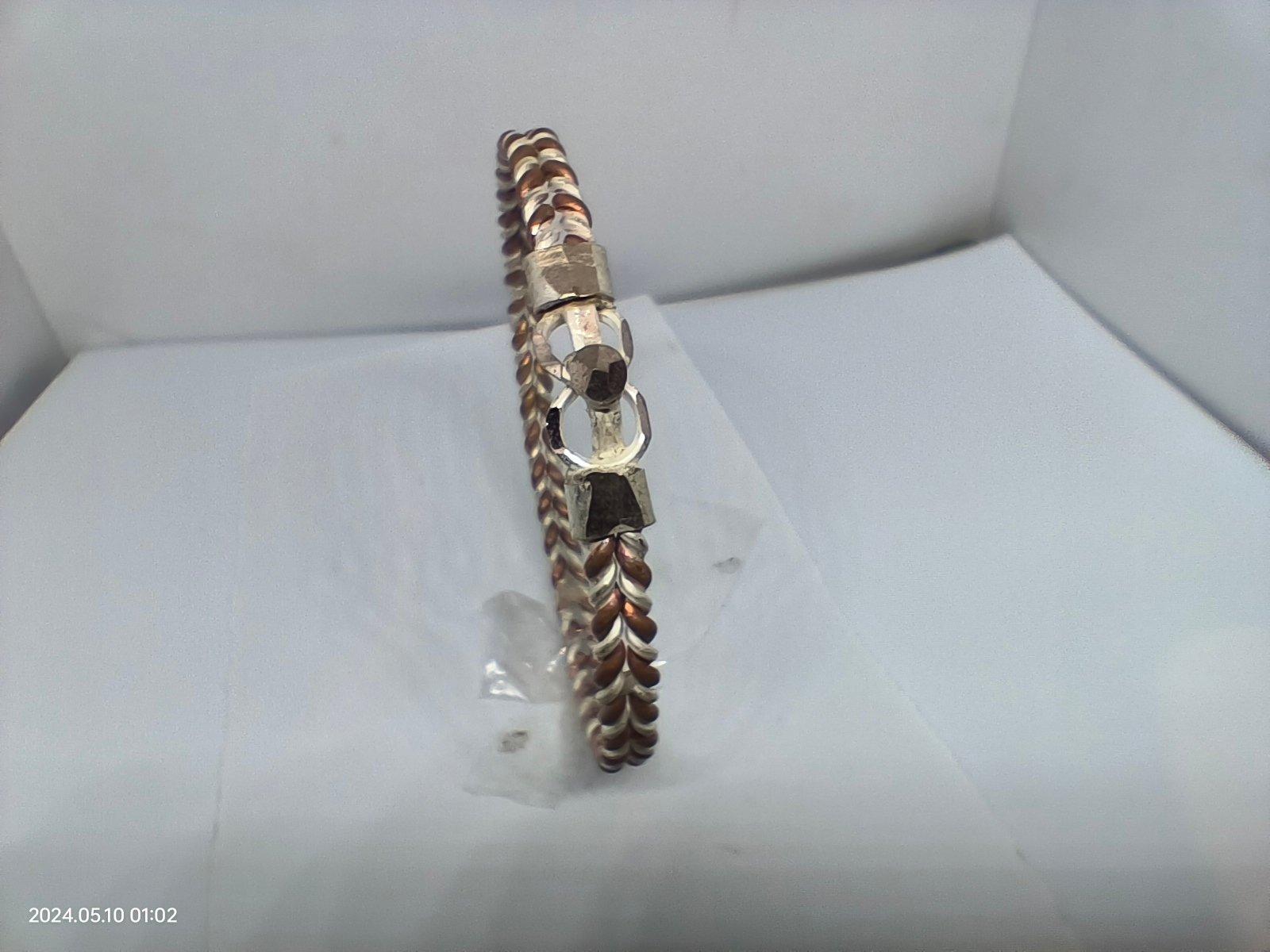 Gahenaz Silver Copper Kada / Noa / Loha / 2 Metal Bangle