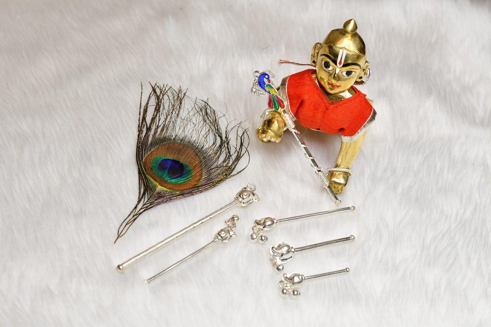 Gahenaz Silver Flute / Bashi for Laddu Gopal / Krishna / Kanha