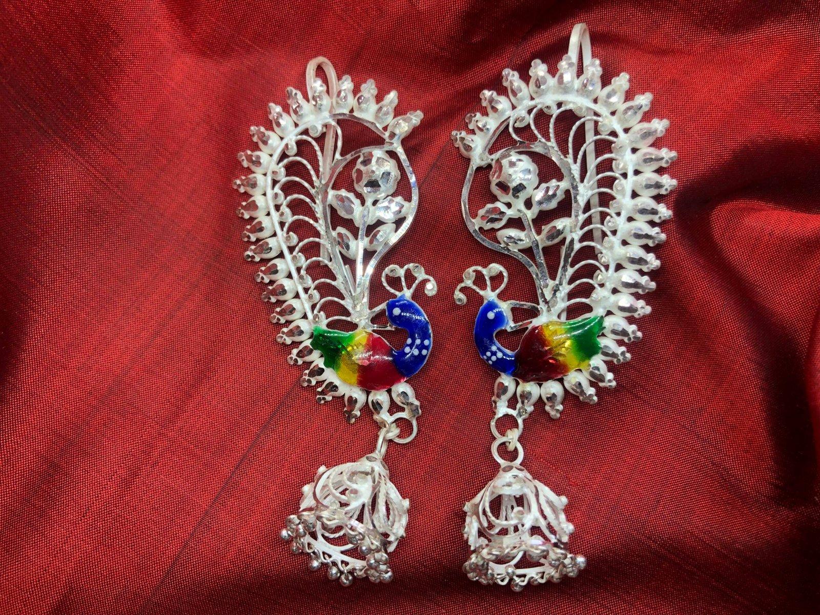 Meena Peacock Kaan Earring view 2