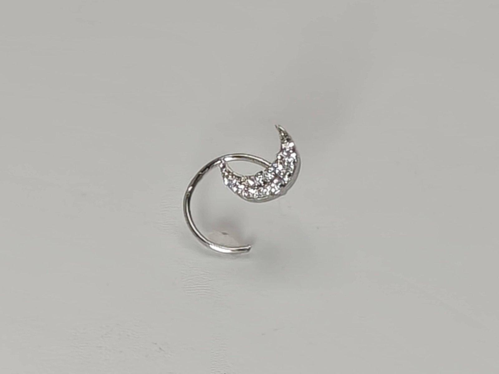 Stone Moon Nose Pin