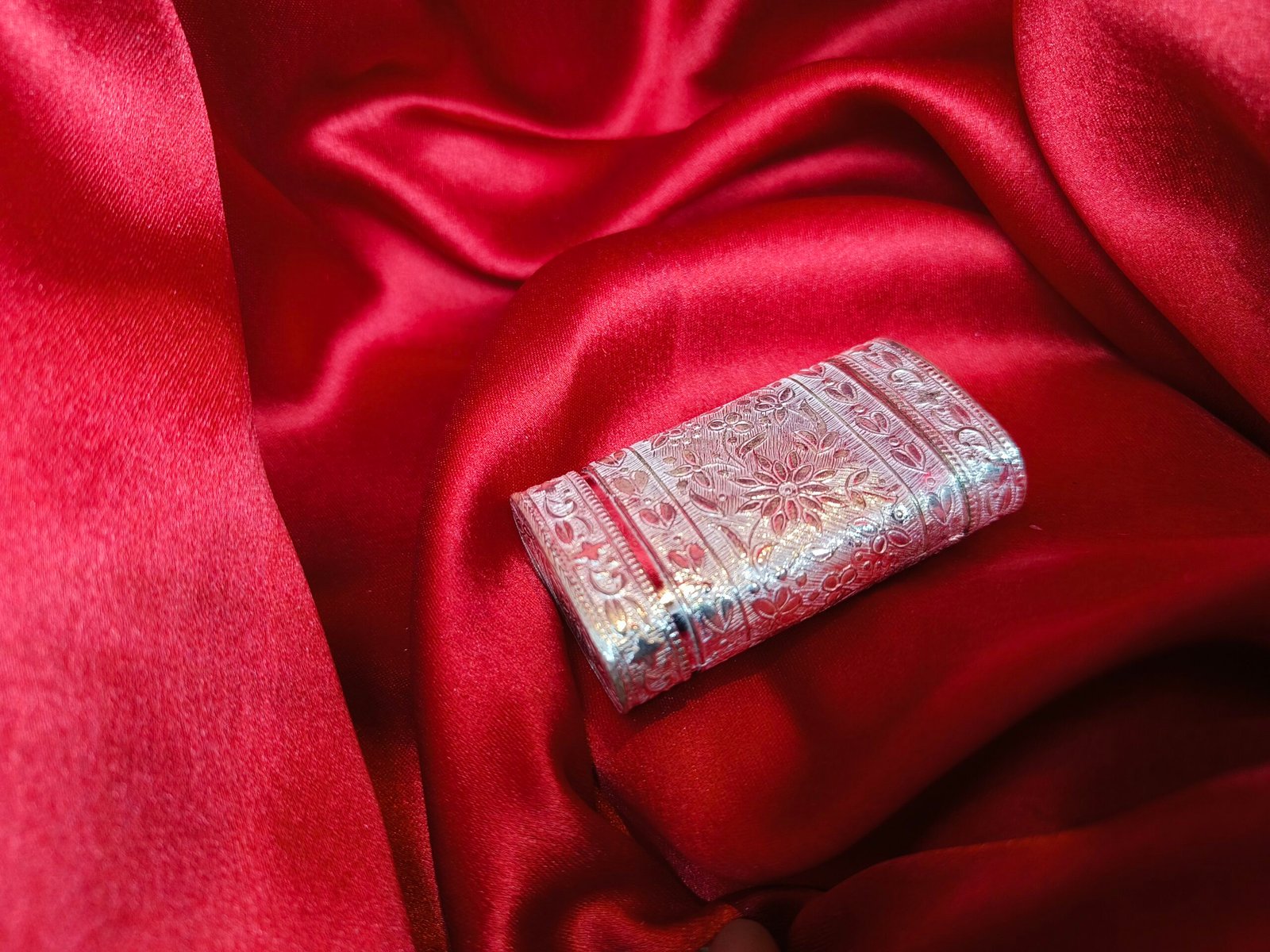 Gahenaz Silver Dabbi 2 Way Opening/Container for Tobacco/Spices